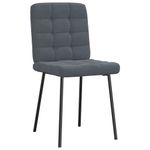 Casa si Gradina - Mobilier - Scaune si fotolii - Scaune - Scaune de bucatarie, 4 buc., gri inchis, catifea - Infinity.ro