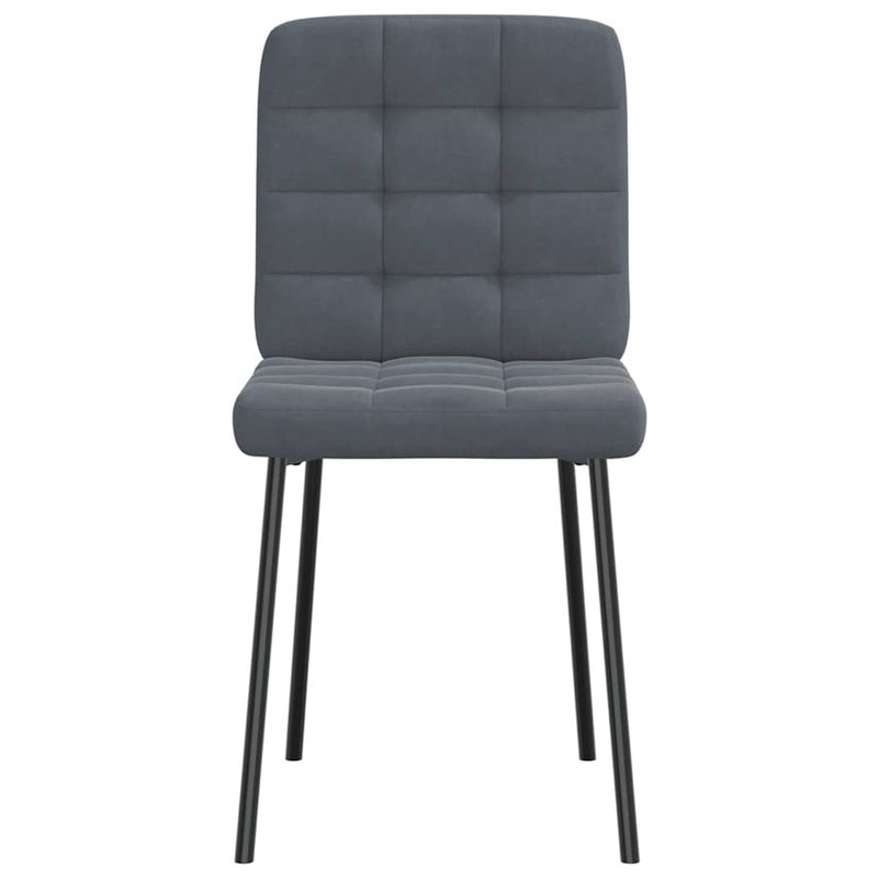 Casa si Gradina - Mobilier - Scaune si fotolii - Scaune - Scaune de bucatarie, 4 buc., gri inchis, catifea - Infinity.ro