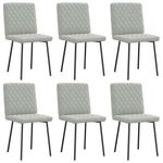 Casa si Gradina - Mobilier - Scaune si fotolii - Scaune - Scaune de sufragerie, 6 buc., gri deschis, catifea - Infinity.ro