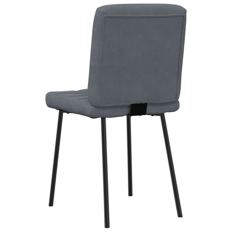Casa si Gradina - Mobilier - Scaune si fotolii - Scaune - Scaune de bucatarie, 4 buc., gri inchis, catifea - Infinity.ro