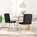 Casa si Gradina - Mobilier - Scaune si fotolii - Scaune - Scaune de bucatarie, 2 buc. negru, textil - Infinity.ro
