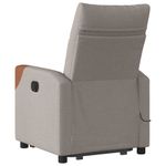 Ingrijire personala si Cosmetice - Sanatate si wellness - Articole wellness - Fotolii de masaj - Fotoliu electric masaj rabatabil cu ridicare, gri taupe, textil - Infinity.ro