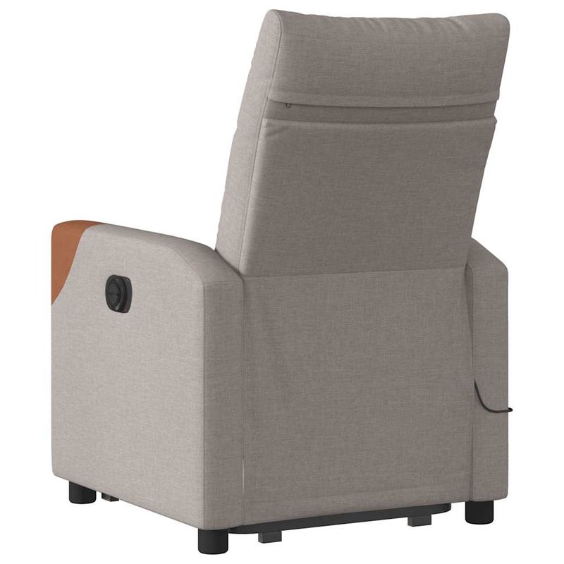 Ingrijire personala si Cosmetice - Sanatate si wellness - Articole wellness - Fotolii de masaj - Fotoliu electric masaj rabatabil cu ridicare, gri taupe, textil - Infinity.ro