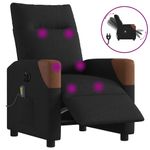 Ingrijire personala si Cosmetice - Sanatate si wellness - Articole wellness - Fotolii de masaj - Fotoliu electric de masaj rabatabil, negru, textil - Infinity.ro