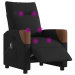 Ingrijire personala si Cosmetice - Sanatate si wellness - Articole wellness - Fotolii de masaj - Fotoliu electric de masaj rabatabil, negru, textil - Infinity.ro
