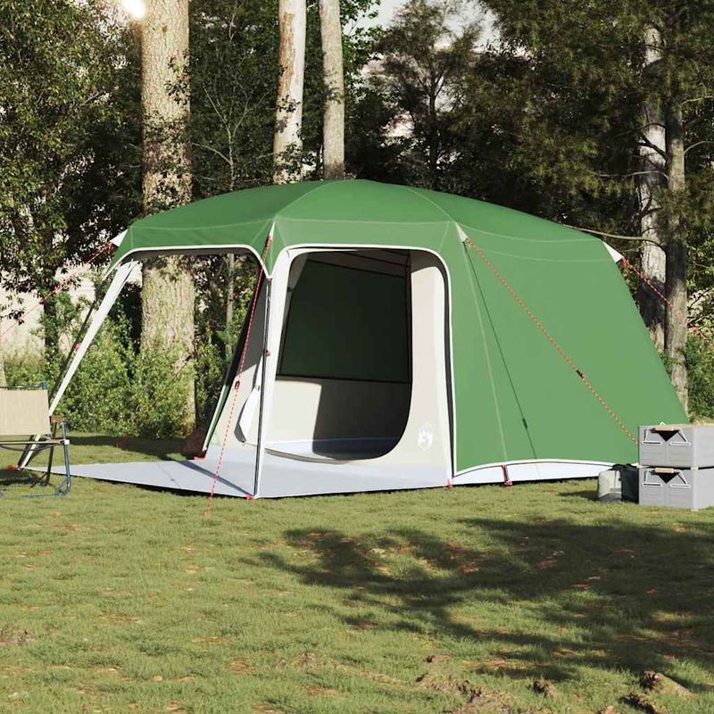 Sport si Outdoor - Camping - Corturi camping - Cort de camping cu dom veranda pentru 5 persoane, impermeabil, verde - Infinity.ro