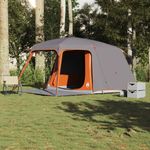 Sport si Outdoor - Camping - Corturi camping - Cort de camping cu dom veranda pentru 5 persoane, impermeabil, gri și portocaliu - Infinity.ro