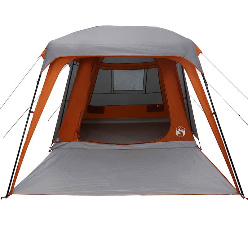 Sport si Outdoor - Camping - Corturi camping - Cort de camping cu dom veranda pentru 5 persoane, impermeabil, gri și portocaliu - Infinity.ro