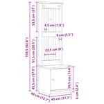 Casa si Gradina - Mobilier - Organizare si depozitare - Bancute - Arborele „SANDENS” 45x40x159,5 cm din lemn masiv de pin - Infinity.ro