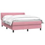 Casa si Gradina - Mobilier - Paturi si accesorii - Paturi - Pat box spring cu saltea, roz, 160x220 cm, catifea - Infinity.ro