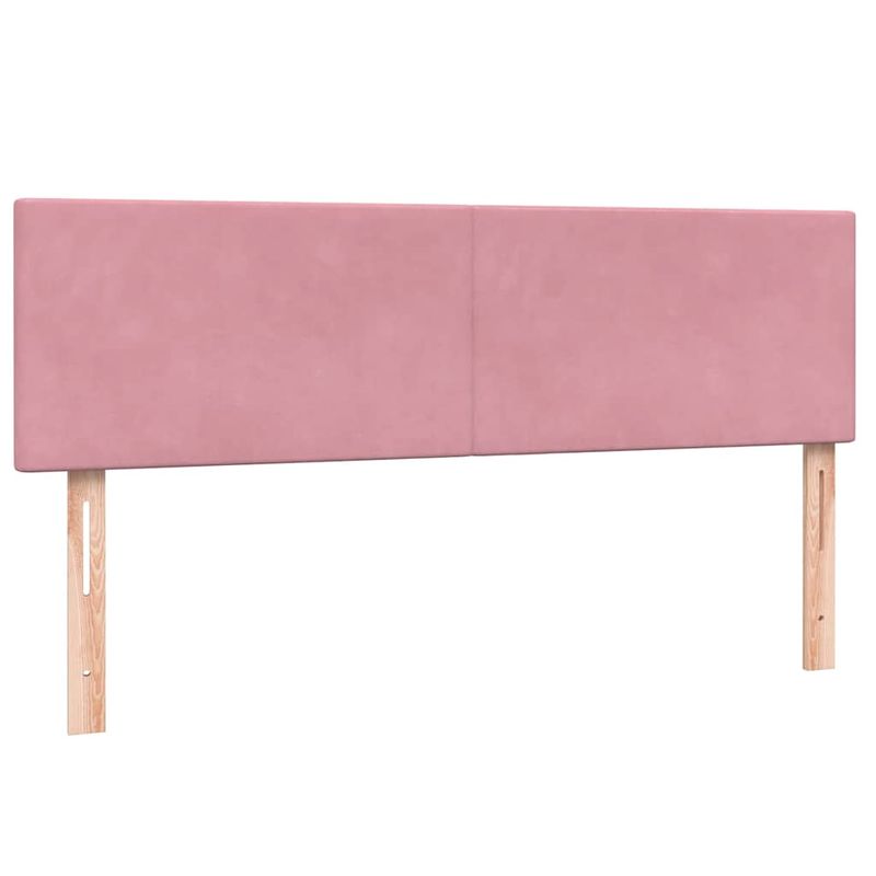 Casa si Gradina - Mobilier - Paturi si accesorii - Paturi - Pat box spring cu saltea, roz, 160x220 cm, catifea - Infinity.ro
