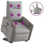 Ingrijire personala si Cosmetice - Sanatate si wellness - Articole wellness - Fotolii de masaj - Scaun de masaj in picioare, inclinat, tesatura gri nor - Infinity.ro