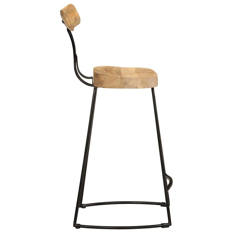 Casa si Gradina - Mobilier - Scaune si fotolii - Scaune - Scaune de bar 2 buc 49x43x88 cm lemn masiv de mango, maro și negru - Infinity.ro