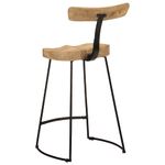 Casa si Gradina - Mobilier - Scaune si fotolii - Scaune - Scaune de bar 2 buc 49x43x88 cm lemn masiv de mango, maro și negru - Infinity.ro
