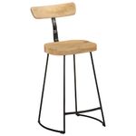 Casa si Gradina - Mobilier - Scaune si fotolii - Scaune - Scaune de bar 2 buc 49x43x88 cm lemn masiv de mango, maro și negru - Infinity.ro