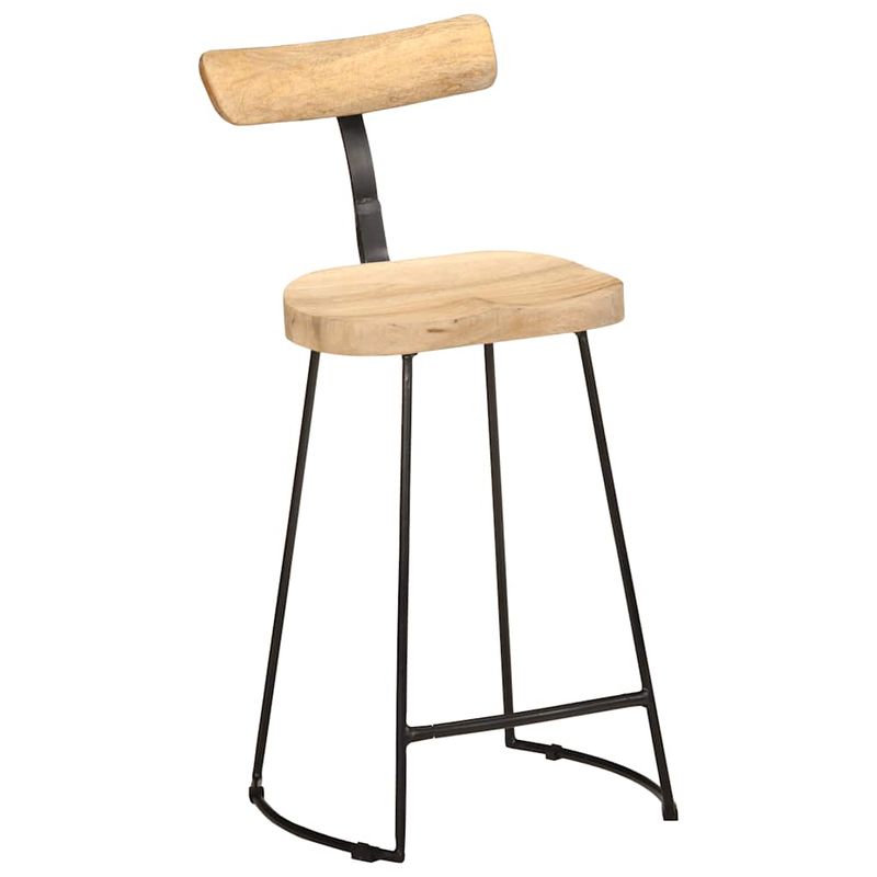 Casa si Gradina - Mobilier - Scaune si fotolii - Scaune - Scaune de bar 2 buc 49x43x88 cm lemn masiv de mango, maro și negru - Infinity.ro