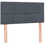 Casa si Gradina - Mobilier - Paturi si accesorii - Paturi - Pat box spring cu saltea, gri inchis, 80x210 cm, catifea - Infinity.ro