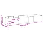 Casa si Gradina - Gradinarit si plante - Plante si ghivece - Ghivece si suporturi - Jardiniera 280x80x40 cm otel galvanizat - Infinity.ro