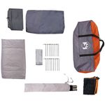 Sport si Outdoor - Camping - Corturi camping - Cort de familie tunel 6 persoane, gri/portocaliu, impermeabil - Infinity.ro