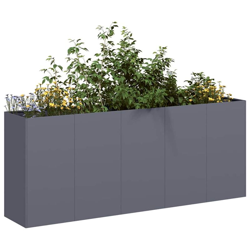 Casa si Gradina - Gradinarit si plante - Plante si ghivece - Ghivece si suporturi - Jardiniera Antracit 200x40x80 cm Otel laminat la rece - Infinity.ro