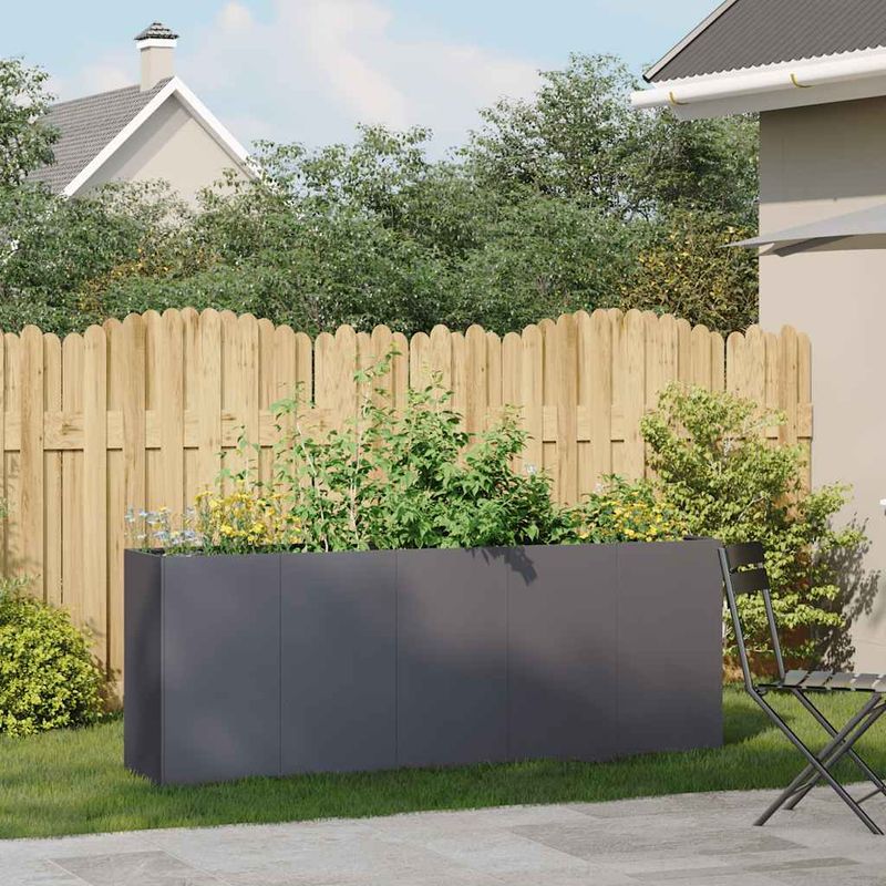 Casa si Gradina - Gradinarit si plante - Plante si ghivece - Ghivece si suporturi - Jardiniera Antracit 200x40x80 cm Otel laminat la rece - Infinity.ro