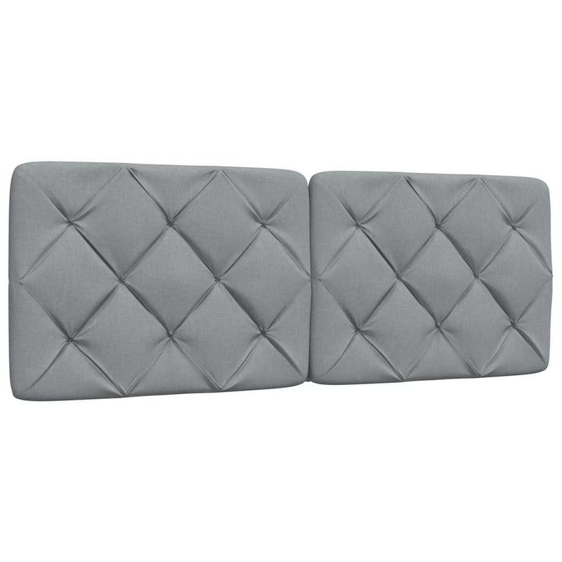 Casa si Gradina - Mobilier - Paturi si accesorii - Paturi - Cadru de pat fara saltea, gri deschis, 140x190 cm, textil - Infinity.ro