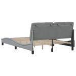 Casa si Gradina - Mobilier - Paturi si accesorii - Paturi - Cadru de pat fara saltea, gri deschis, 140x190 cm, textil - Infinity.ro
