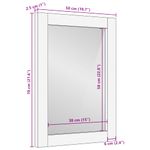 Casa si Gradina - Mobilier - Mobilier baie - Oglinzi baie - Oglinda de baie maro 50x70x3 cm lemn masiv de mango - Infinity.ro