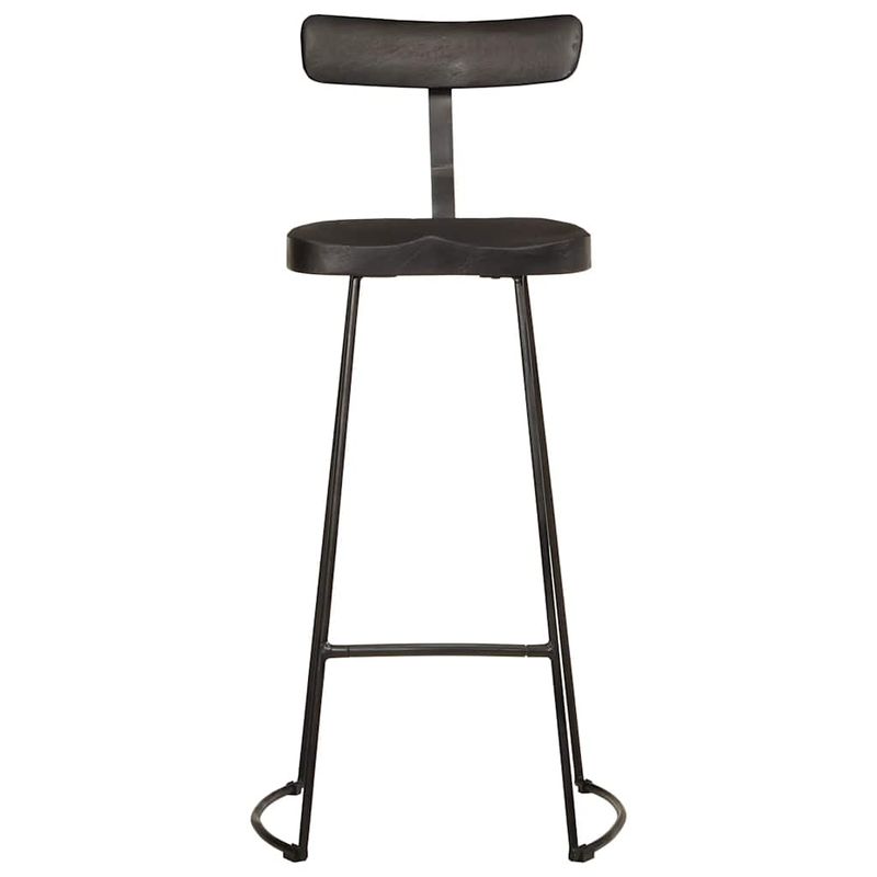 Casa si Gradina - Mobilier - Scaune si fotolii - Scaune - Scaune de bar 2 buc Negru 49x43x103 cm Lemn masiv Mango - Infinity.ro