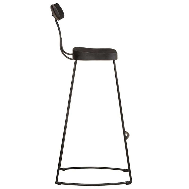 Casa si Gradina - Mobilier - Scaune si fotolii - Scaune - Scaune de bar 2 buc Negru 49x43x103 cm Lemn masiv Mango - Infinity.ro