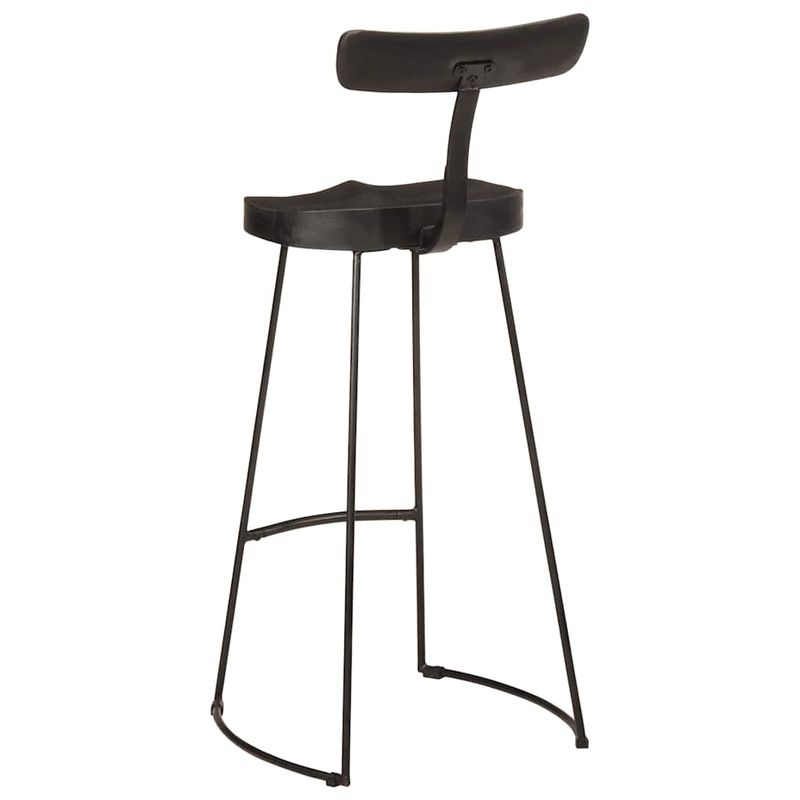 Casa si Gradina - Mobilier - Scaune si fotolii - Scaune - Scaune de bar 2 buc Negru 49x43x103 cm Lemn masiv Mango - Infinity.ro
