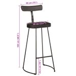 Casa si Gradina - Mobilier - Scaune si fotolii - Scaune - Scaune de bar 2 buc Negru 49x43x103 cm Lemn masiv Mango - Infinity.ro