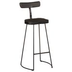 Casa si Gradina - Mobilier - Scaune si fotolii - Scaune - Scaune de bar 2 buc Negru 49x43x103 cm Lemn masiv Mango - Infinity.ro
