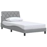 Casa si Gradina - Mobilier - Paturi si accesorii - Paturi - Cadru de pat fara saltea, gri deschis, 100x200 cm, textil - Infinity.ro