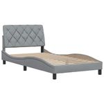 Casa si Gradina - Mobilier - Paturi si accesorii - Paturi - Cadru de pat fara saltea, gri deschis, 100x200 cm, textil - Infinity.ro