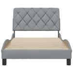 Casa si Gradina - Mobilier - Paturi si accesorii - Paturi - Cadru de pat fara saltea, gri deschis, 100x200 cm, textil - Infinity.ro