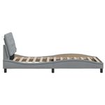 Casa si Gradina - Mobilier - Paturi si accesorii - Paturi - Cadru de pat fara saltea, gri deschis, 100x200 cm, textil - Infinity.ro