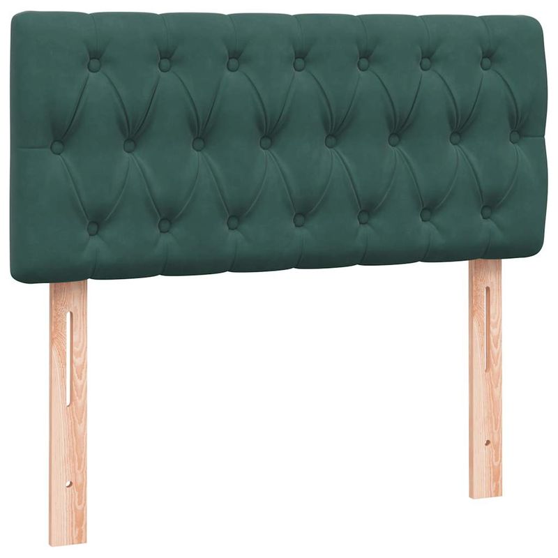 Casa si Gradina - Mobilier - Paturi si accesorii - Paturi - Pat box spring cu saltea, verde inchis, 80x220 cm, catifea - Infinity.ro