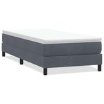 Casa si Gradina - Mobilier - Paturi si accesorii - Paturi - Pat cu arcuri fara saltea Gri inchis 80x220 cm catifea - Infinity.ro