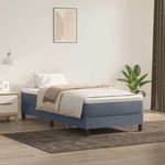 Casa si Gradina - Mobilier - Paturi si accesorii - Paturi - Pat cu arcuri fara saltea Gri inchis 80x220 cm catifea - Infinity.ro
