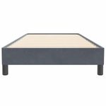 Casa si Gradina - Mobilier - Paturi si accesorii - Paturi - Pat cu arcuri fara saltea Gri inchis 80x220 cm catifea - Infinity.ro
