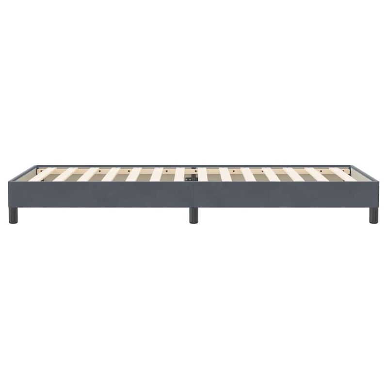 Casa si Gradina - Mobilier - Paturi si accesorii - Paturi - Pat cu arcuri fara saltea Gri inchis 80x220 cm catifea - Infinity.ro