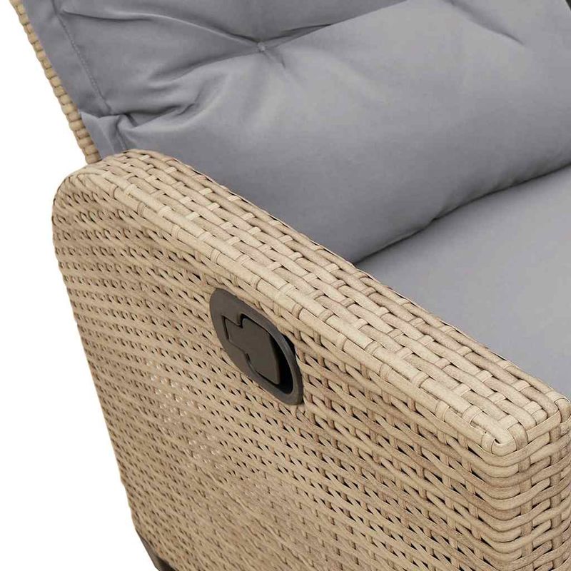 Casa si Gradina - Gradina si terasa - Mobilier exterior - Seturi mobila gradina - Set canapea gradina 3 piese cu perne forma L, polirattan bej, bej și gri - Infinity.ro