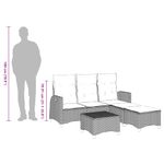 Casa si Gradina - Gradina si terasa - Mobilier exterior - Seturi mobila gradina - Set canapea gradina 3 piese cu perne forma L, polirattan bej, bej și gri - Infinity.ro
