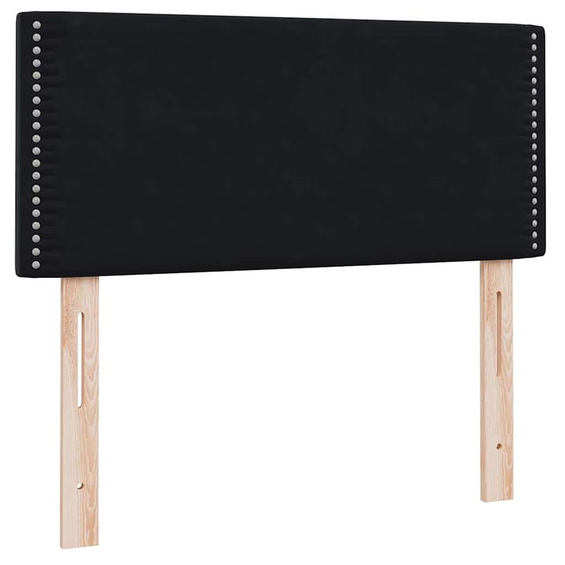 Casa si Gradina - Mobilier - Paturi si accesorii - Paturi - Pat box spring cu saltea, negru, 90x210 cm, catifea - Infinity.ro