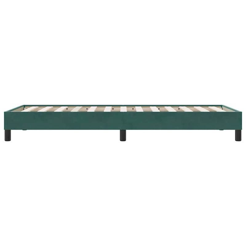 Casa si Gradina - Mobilier - Paturi si accesorii - Paturi - Pat cu arcuri fara saltea verde inchis 80x210 cm catifea - Infinity.ro