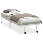 Casa si Gradina - Mobilier - Paturi si accesorii - Paturi - Cadru de pat fara saltea pliabil alb 75x190 cm otel - Infinity.ro