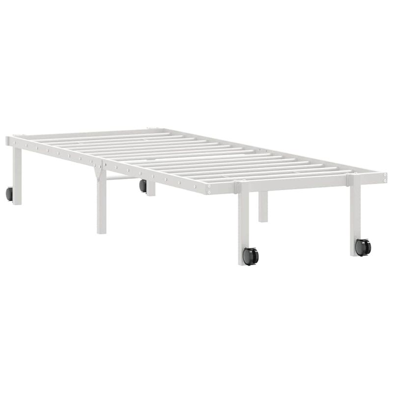 Casa si Gradina - Mobilier - Paturi si accesorii - Paturi - Cadru de pat fara saltea pliabil alb 75x190 cm otel - Infinity.ro
