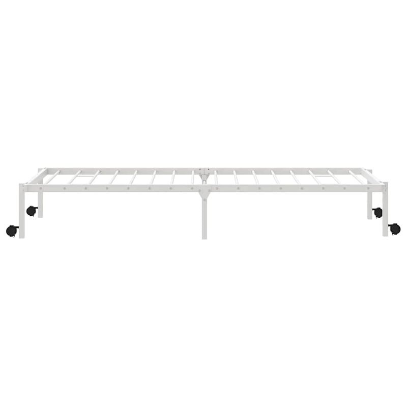 Casa si Gradina - Mobilier - Paturi si accesorii - Paturi - Cadru de pat fara saltea pliabil alb 75x190 cm otel - Infinity.ro