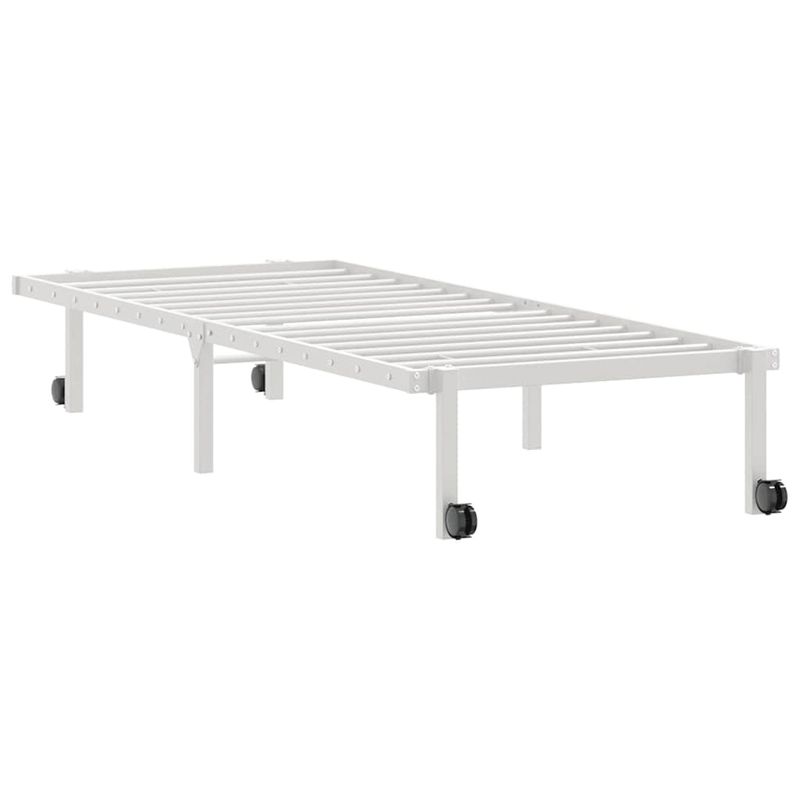 Casa si Gradina - Mobilier - Paturi si accesorii - Paturi - Cadru de pat fara saltea pliabil alb 75x190 cm otel - Infinity.ro